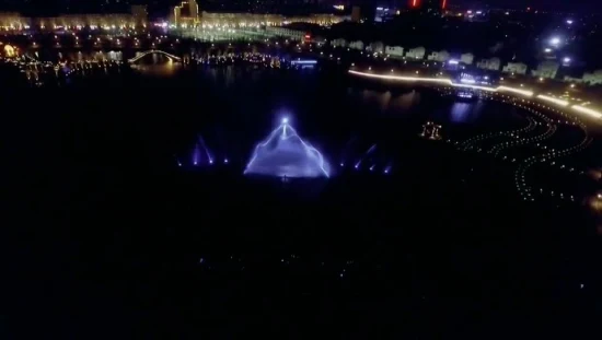 Filme de tela de água ao ar livre fonte de água show a laser projetor de água em lagos