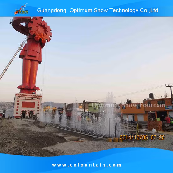 Fonte Musical de Piso de Aço Inoxidável Água Seca com Luz RGB no México