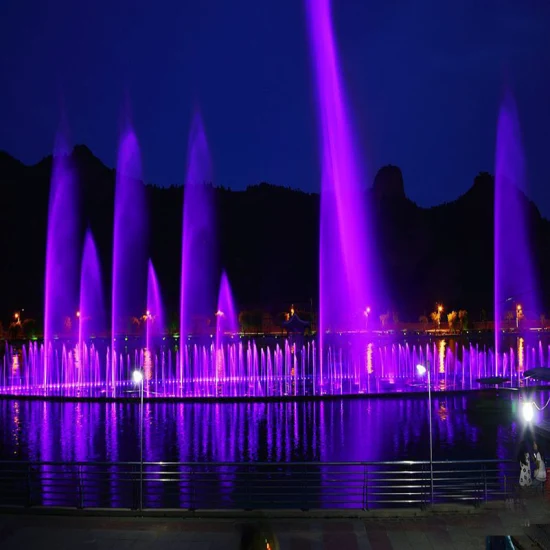 Design de espetáculo de dança aquática em grande escala com fonte musical