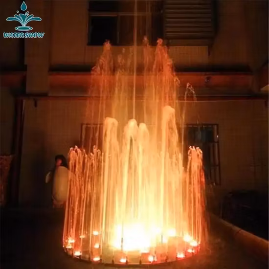 Uso de jardim em casa ou praça pequena dança musical ao ar livre fonte de água